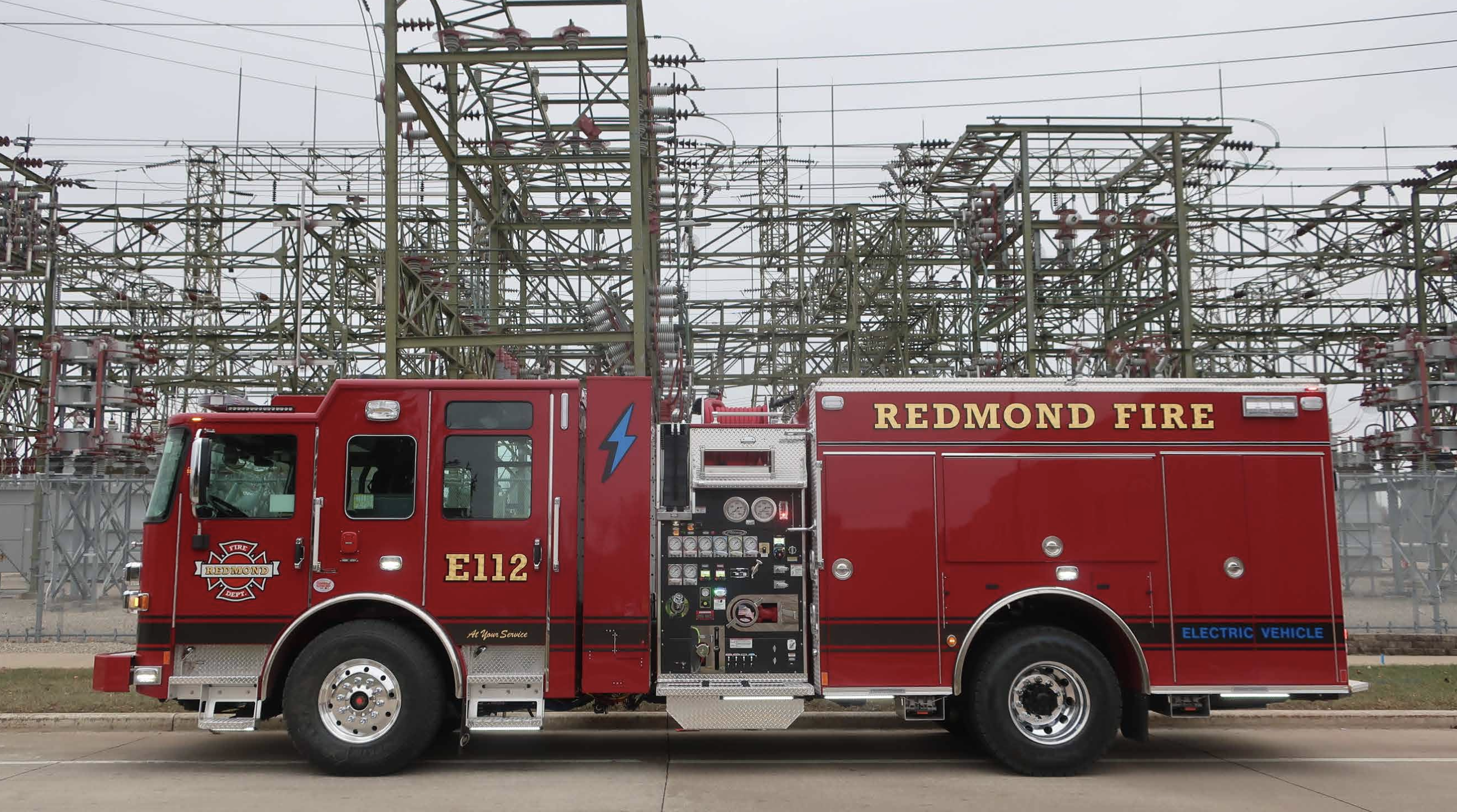 Featured image for “Redmond Fire Department Unveils First Electric Fire Engine”